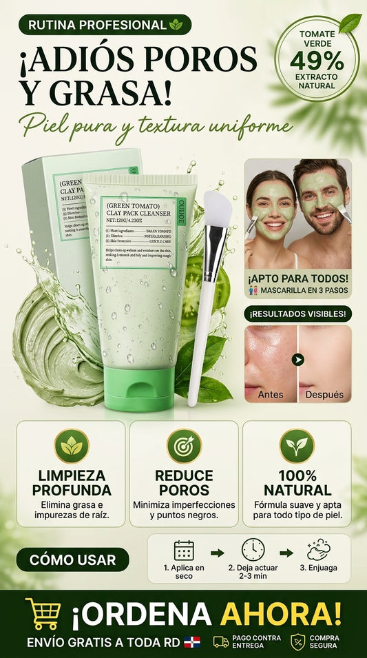 Mascarilla Facial Detox de Tomate Verde 120G + Aplicador