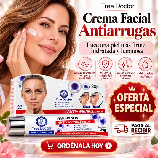 Tree Doctor – Crema Facial Antiarrugas, Reafirmante e Hidratante 30 g