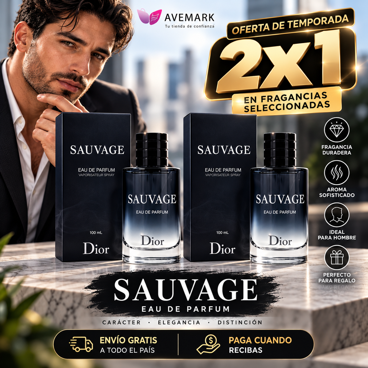 Sauvage Eau de Parfum – Combo 2x1