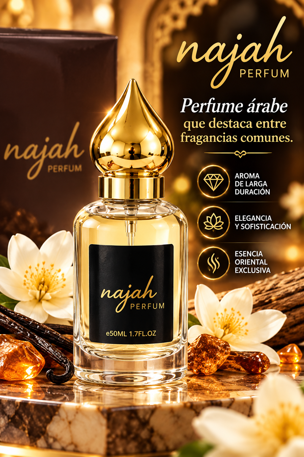 Najah Perfume Árabe Unisex | Elegancia Oriental que Deja Huella