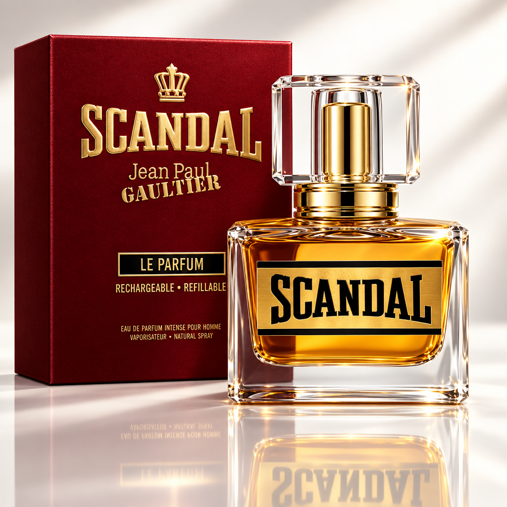 Jean Paul Gaultier Scandal Le Parfum - Frasco con caja bordo y detalles dorados