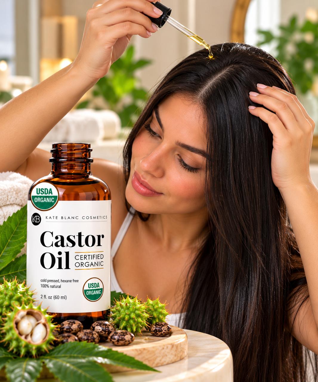 2x1 Aceite de Ricino Puro y Orgánico + Cepillos Aplicadores