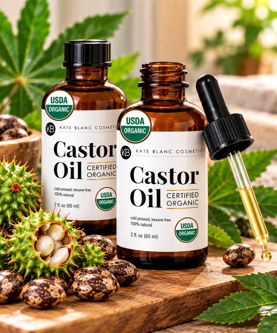 2x1 Aceite de Ricino Puro y Orgánico + Cepillos Aplicadores